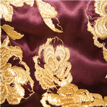专业大机绣机生产的亮片绣花布批发 75D*75D服装女装面料 欧美风