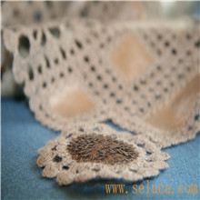 水溶蕾丝花边面料 DIY立体刺绣 服装裁片 平绣